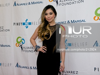 New York, March 11, 2014. Jessica Sanchez  posed for the press at the Madison Square Garden's The Theater for a benefit concert 