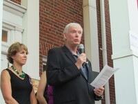Fair Lawn Mayor John Cosgrove during a Women of Action New Jersey Rally for Unity and Peace with Mayor, Councilwoman, full Borough Council a...