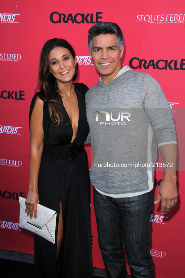 Emmanuelle Chriqui, Esai Morales
at the Crackle Summer Premieres of 'Sequestered' and 'Cleaners' 1 OAK L.A, West Hollywood, CA 08-14-14
  