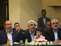 Yehiyeh Sinwar, a top Hamas official in Gaza attends a news conference in Gaza City. On Monday, Aug. 28, 2017, Sinwar, HamasThe new leader...