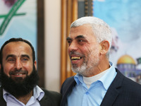 Yehiyeh Sinwar, a top Hamas official in Gaza attends a news conference in Gaza City. On Monday, Aug. 28, 2017, Sinwar, HamasThe new leader...