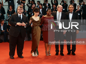  Alexandre Desplat, Richard Jenkins, Octavia Spencer, Sally Hawkins and Guillermo Del Toro walks the red carpet ahead of the 'The Shape Of W...