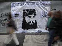 Poster of Santiago Maldonado during a demonstration at Plaza de Mayo on Sep. 1, 2017 in Buenos Aires, Argentina.
On August 1, Santiago Mald...