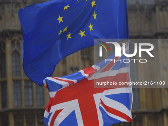 A demonstration against Brexit took place near the Houses of Parliament, in London on September 5, 2017. The process to leave the European U...