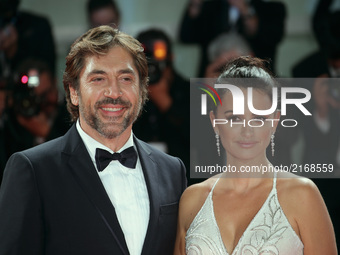 Venice, Italy. 06 September, 2017.  Javier Bardem and Penelope Cruz attend the premiere of the movie 'Loving Pablo' presented out of competi...