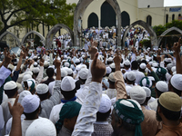 Bangladeshi activists of several Islamic groups shout slogans during a protest rally against the persecution of Rohingya Muslims in Myanmar,...