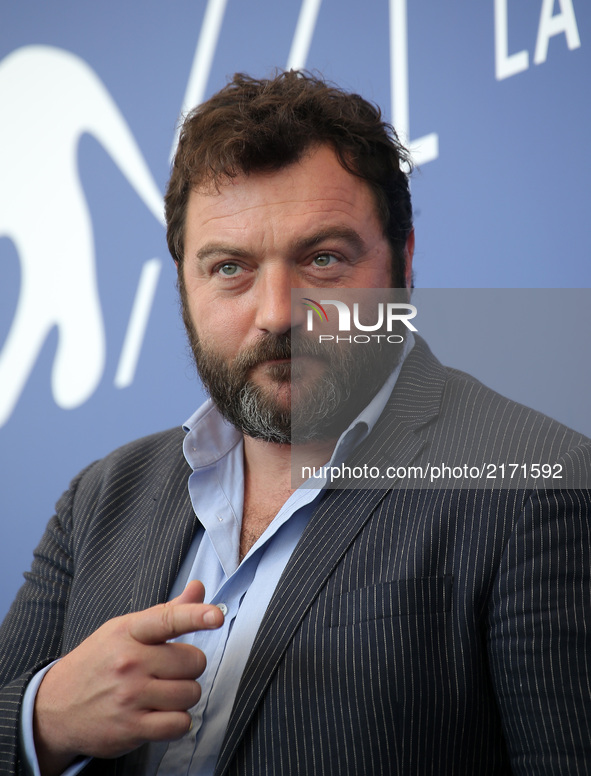 Venice, Italy. 08 September, 2017. Denis Menochet attends the photocall of the movie 'Jusqu' la Garde' presented in competition at the 74th...