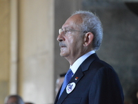 The main opposition Republican People's Party (CHP) leader Kemal Kilicdaroglu attends a march marking the 94th anniversary of his party at A...