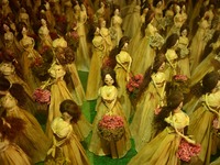 Finished products of homemade Barbie Doll are display for export in a workshop at Mao Gate, under Senapati District of the India north easte...