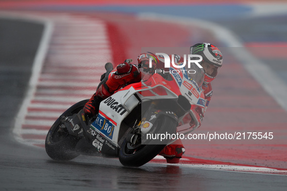 Jorge Lorenzo of Ducati Team during the Race of the Tribul Mastercard Grand Prix of San Marino and Riviera di Rimini, at Misano World Circui...
