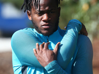 Chelsea's Michy Batshuayi
during Chelsea Training session priory to they game against FK Qarabag at Cobham Training Ground on September 11,...