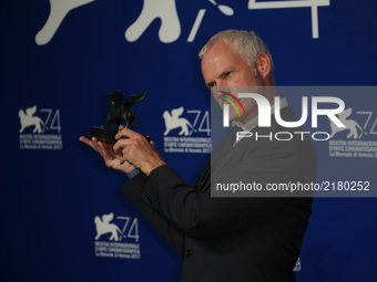 Venice, Italy. 09 September, 2017. Martin McDonagh receives the Best Screenplay Award for 'Three Billboards Outside Ebbing, Missouri' during...