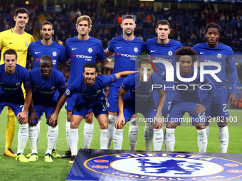 Chelsea's Team Shoot
during UEFA Champions League - Group C match between Chelsea and FK Qarabag at Stanford Bridge, London 12 Sept  2017 (