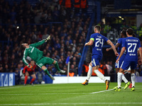Chelsea's Cesar Azpilicueta scores his sides third goal 
during UEFA Champions League - Group C match between Chelsea and FK Qarabag at Stan...