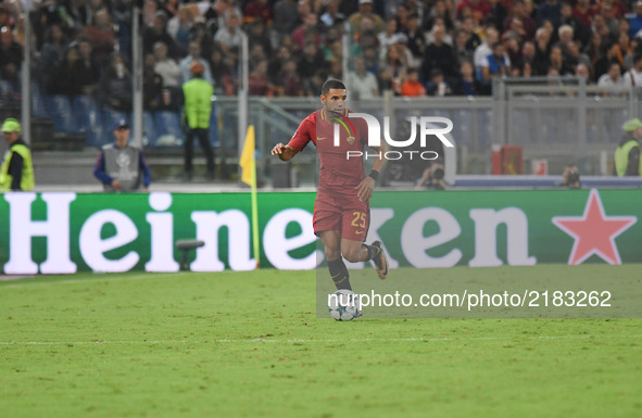 Bruno Peres during the UEFA Champions League group C football match AS Roma vs Atletico Madrid FC at the Olympic Stadium in Rome, on septemb...