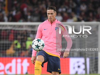 Fernando Torres during the UEFA Champions League group C football match AS Roma vs Atletico Madrid FC at the Olympic Stadium in Rome, on sep...