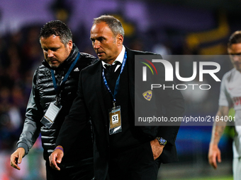 Head Coach of NK Maribor Darko Milanic challenges during the UEFA Champions League Group E match between NK Maribor and Spartak Moskva at St...