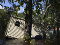 Destroyed property near Black Creek in Middleburg, Florida, USA,  on September 12, 2017. Residential structures near Black Creek, Clay Count...