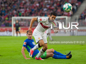 Stuttgarts Josip Brekalo tries to get the ball / Bundesliga match VfB Stuttgart vs VfL Wolfsburg, September 16, 2017. (