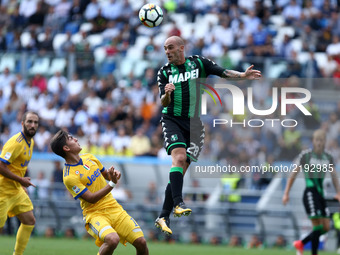 
Paolo Cannavaro of Sassuolo  during the Serie A match between US Sassuolo and Juventus at Mapei Stadium - Citta' del Tricolore on September...
