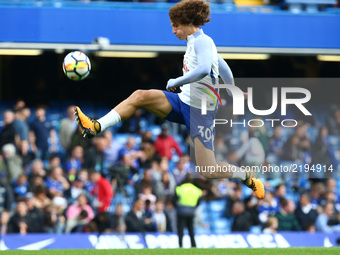 Chelsea's David Luiz
during the Premier League match between Chelsea and Arsenal at Stamford Bridge, London, England on 17 Sept  2017. 

 (