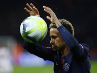 Neymar Jr of PSG during the Ligue 1 match between Paris Saint Germain and Olympique Lyonnais at Parc des Princes on September 17, 2017 in Pa...