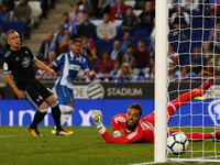 Pablo Piatti goal during La Liga match between RCD Espanyol v Celta , in Barcelona, on September 18, 2017.  (
