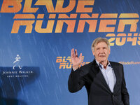 US actor Harrison Ford poses during the photocall of the film 'Blade Runner 2049' in Madrid on September 19, 2017. (