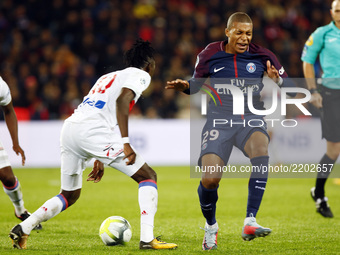 Kylian Mbappe during the French Ligue 1 match between Paris Saint Germain (PSG) and Olympique Lyonnais (OL) at Parc des Princes on September...