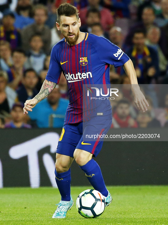 Leo Messi during La Liga match between FC Barcelona v SC Eibar , in Barcelona, on September 19, 2017.  