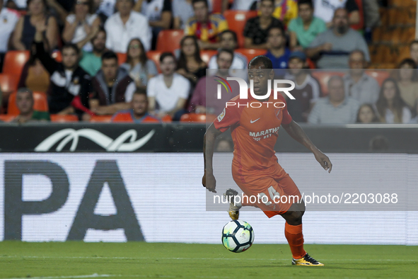 24 Diego Alejandro Rolan Silva of Malaga CF   during spanish La Liga match between Valencia CF vs Malaga CF at Mestalla  Stadium on  Septemb...
