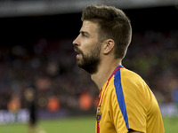 Gerard Piqué prior the spanish league match between FC Barcelona and Eibar at Camp Nou Stadium in Barcelona, Spain on September 19, 2017 (