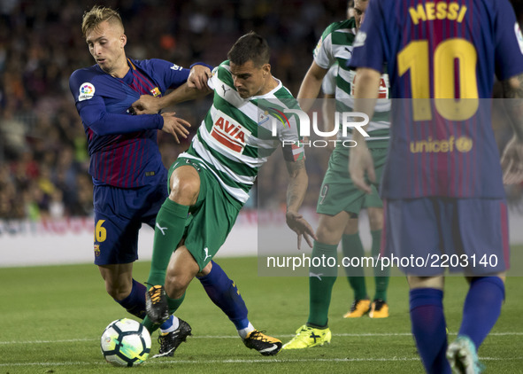 Deulofeu during the spanish league match between FC Barcelona and Eibar at Camp Nou Stadium in Barcelona, Spain on September 19, 2017 