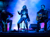 Italian Singer, Irene Grandi performs live at Biopark Zoom in Cumiana,Turin, on August 21, 2014 as last date of 