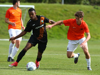 L-R Nana Kyei of Barnet and Harry Phillips  of Southend United during Central League Cup match between Barnet Under 23s and Southend United...