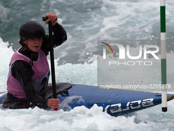 Sophie Winfield of Holme Pierrepont CC J16 competes in Canoe Single (C1) Women
during the British Canoeing 2017 British Open Slalom Champion...