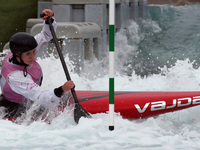 Maia Harrison of Lee Valley PC J16 competes in Canoe Single (C1) Women
during the British Canoeing 2017 British Open Slalom Championships at...