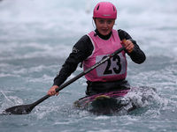 Jessica Magson  of Stafford and Stone CC / Hydra Sports J18 competes in Canoe Single (C1) Women
during the British Canoeing 2017 British Ope...