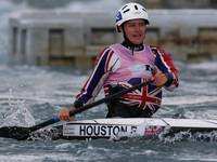 Rachel Houston  of CR Cats U23
 competes in Canoe Single (C1) Women
during the British Canoeing 2017 British Open Slalom Championships at Le...