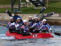 The Lee Valley Devils (GB1 U19W)
during the British Canoeing 2017 British Open Slalom Championships at Lee Valley White Water Centre on Sept...