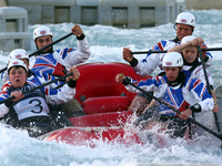  The Lee Valley U19 Men (GB1 U19M)
during the British Canoeing 2017 British Open Slalom Championships at Lee Valley White Water Centre on Se...