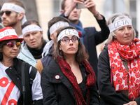 Demonstration in Paris, France, on September 20, 2017, against the Trans-Atlantic Free Trade Agreement (TAFTA) and EU-Canada Comprehensive E...