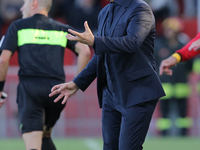 Coach of AS Roma Di Francesco Eusebio during the Serie A match between Benevento Calcio and AS Roma at Stadio Ciro Vigorito on September 20,...