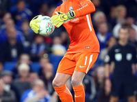 Chelsea's Willy Caballero
during Carabao Cup 3rd Round match between Chelsea and Nottingham Forest at Stamford Bridge Stadium, London,  Engl...