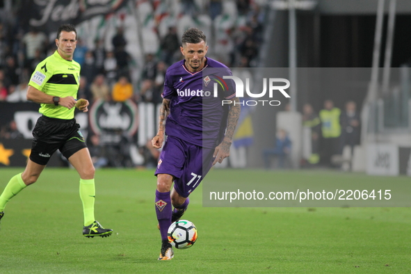Cyril Thereau during the Serie A football match between Juventus FC and ACF Fiorentina at Allianz Stadium on 20 September, 2017 in Turin, It...