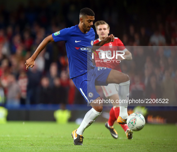 Chelsea's Jake Clarke-Salter
during Carabao Cup 3rd Round match between Chelsea and Nottingham Forest at Stamford Bridge Stadium, London,  E...