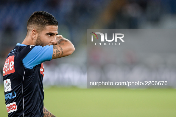 Lorenzo Insigne of Napoli during the Serie A match between Lazio and Napoli at Olympic Stadium, Roma, Italy on 20 September 2017.  