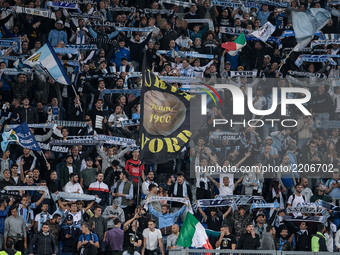 Supporters of Lazio during the Serie A match between Lazio and Napoli at Olympic Stadium, Roma, Italy on 20 September 2017.  (