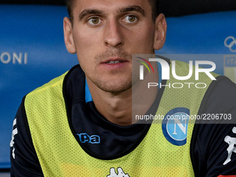 Arkadiusz Milik of Napoli during the Serie A match between Lazio and Napoli at Olympic Stadium, Roma, Italy on 20 September 2017.  (