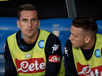 Arkadiusz Milik of Napoli and Piotr Zielinski of Napoli during the Serie A match between Lazio and Napoli at Olympic Stadium, Roma, Italy on...